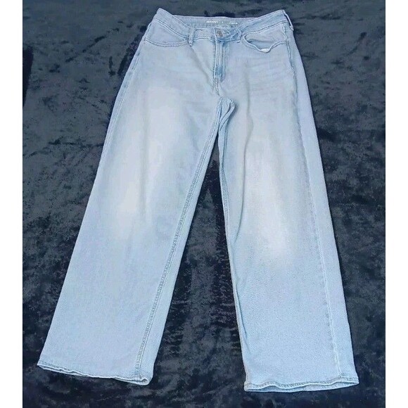 Old Navy Denim - Old Navy High Rise Wow Wide Leg Jeans Womens 6 Light Wash Baggy Skater Grunge